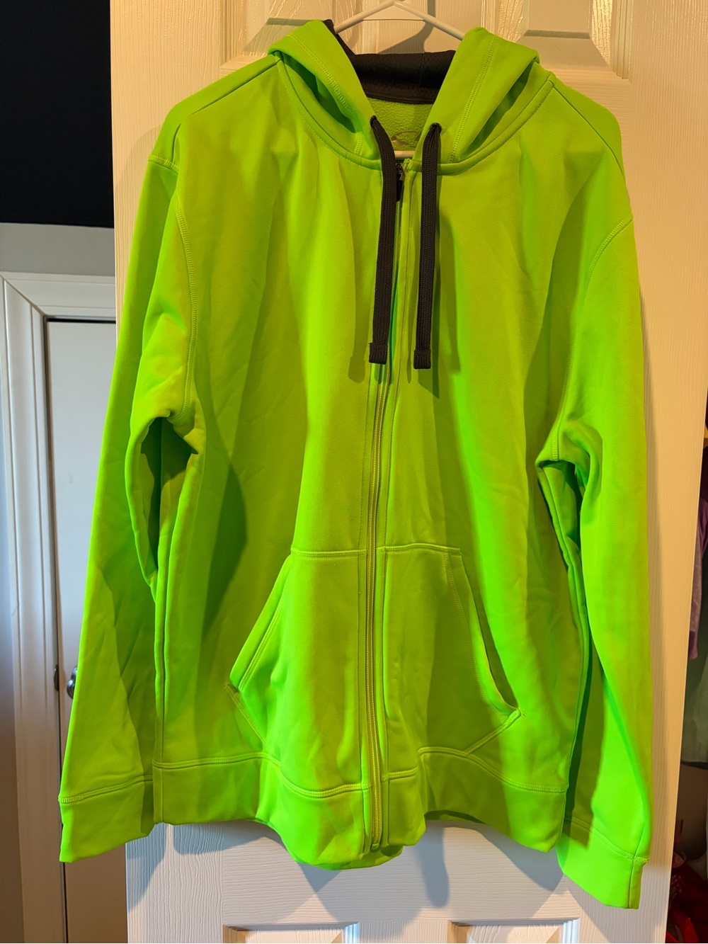 Champion Neon Green Full-Zip Hoodie with Hood
